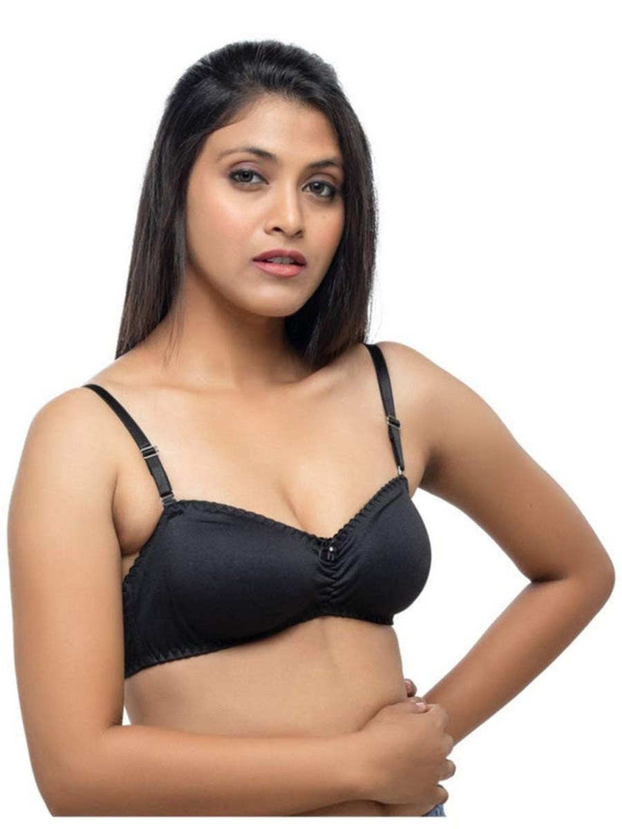 Bra Daisy Dee | Daisy Dee Non Padded Non Wired Medium Coverage Bra -Enchantic_ Black