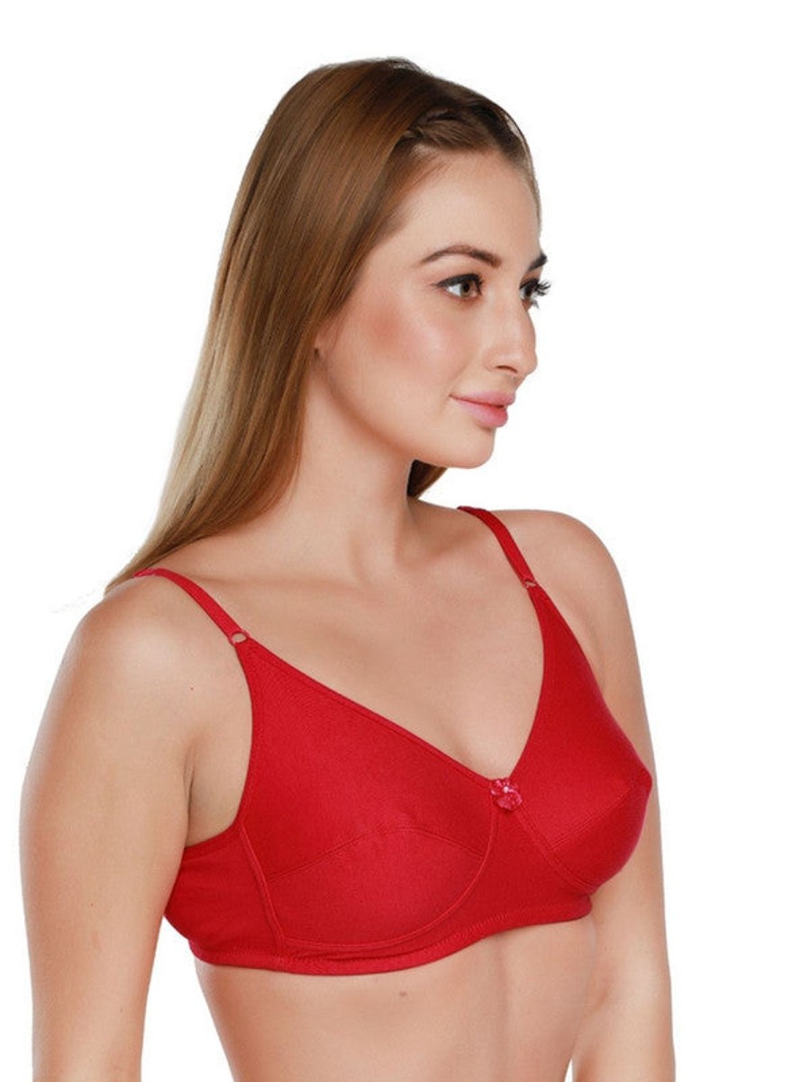 Bra Daisy Dee | Daisy Dee Crimson Non Padded Non Wi Full Coverage Bra Nsarh_Crimson Red