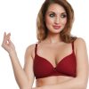 Bra Daisy Dee | Daisy Dee Padded Non Wired 3/4Th Coverage Everyday Bra Nmsti_ Maroon