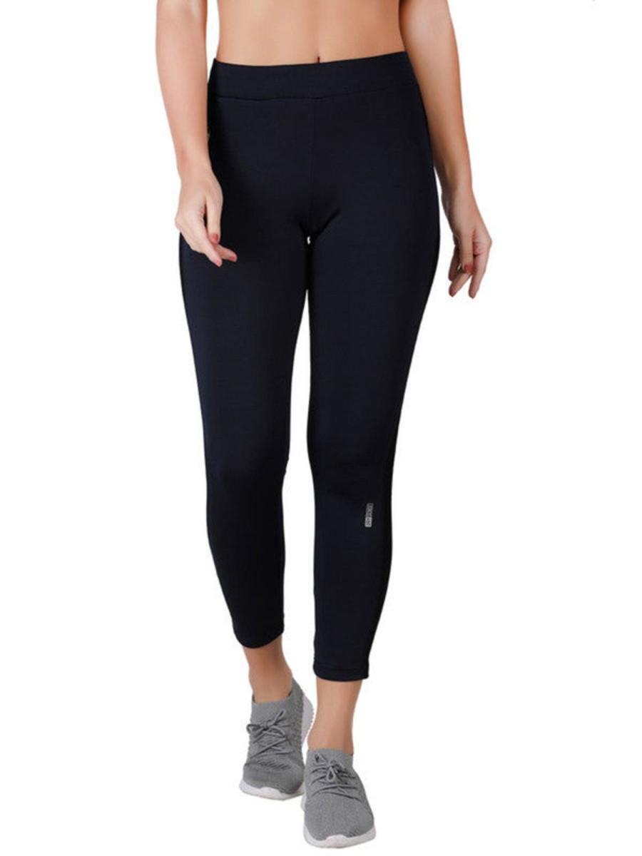 Sportswear Lovable | Women Solid Ankle Length Tights - Rad Intense Track-Ny Navy