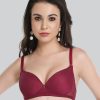 Bra Lovable | Lovable Raspberry Padded Non Wired 3/4Th Coverage Bra Le-224-Raspberry Pink