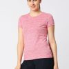 Sportswear Lovable | Women Brick Solid Top - 4W-Cruiser Tee-Br Red