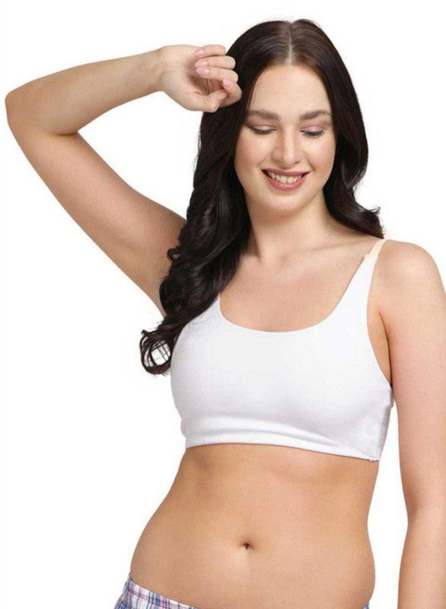 Bra Lovable | Lovable Non Padded Non Wired Full Coverage Bra - Vitality Cami White