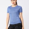 Sportswear Lovable | Women Ink Solid Top - Fly-By-If-Ib Blue