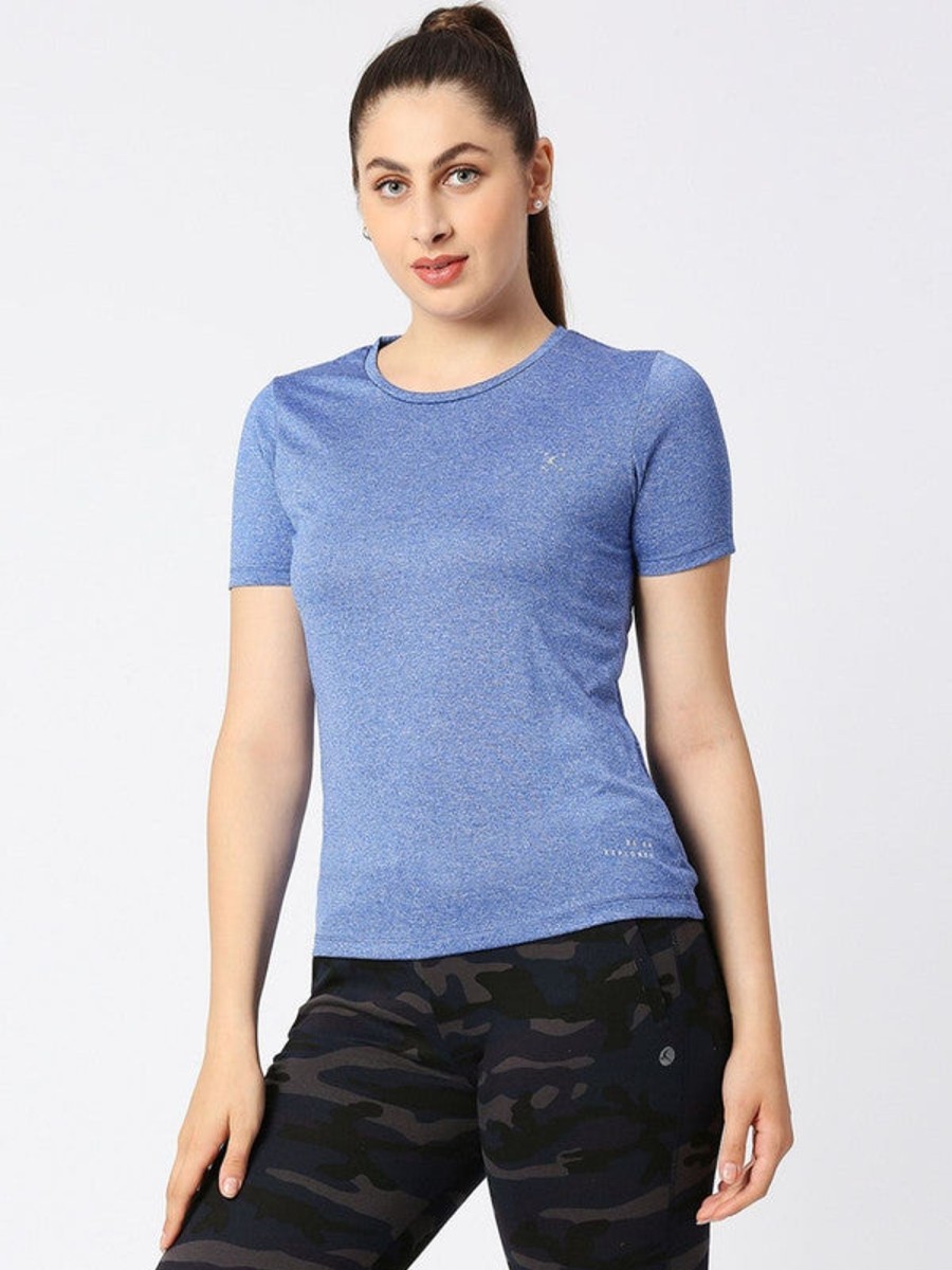 Sportswear Lovable | Women Ink Solid Top - Fly-By-If-Ib Blue