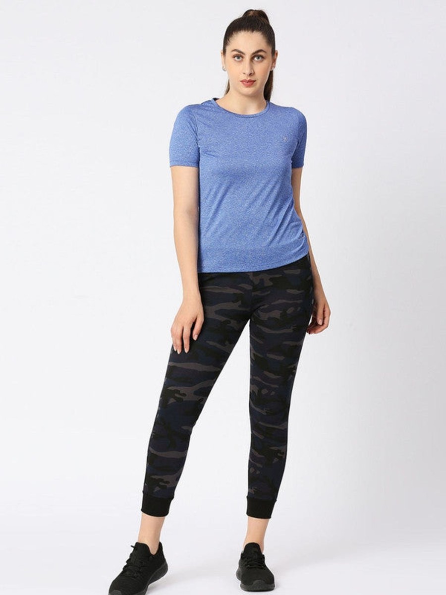 Sportswear Lovable | Women Ink Solid Top - Fly-By-If-Ib Blue