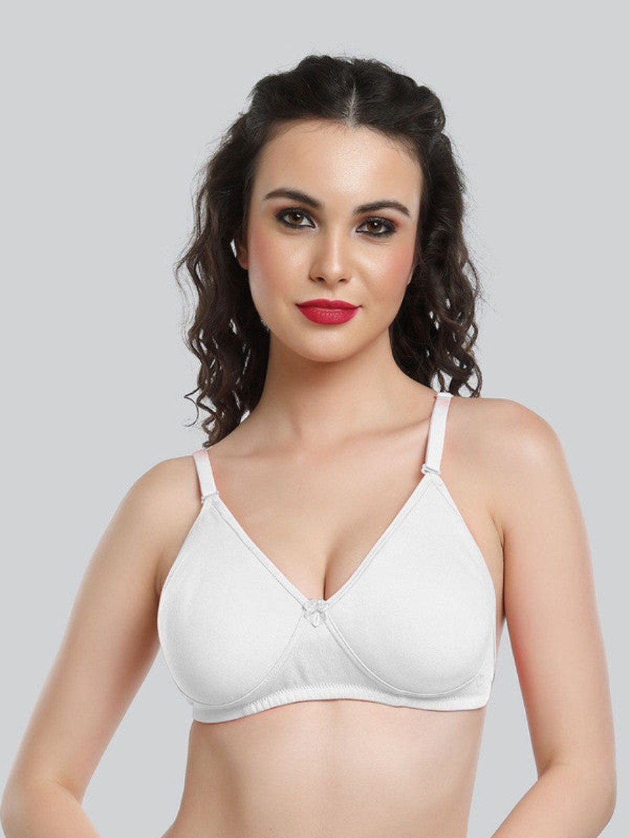 Bra Lovable | Lovable Non Padded Non Wired Full Coverage Bra Le-230 White