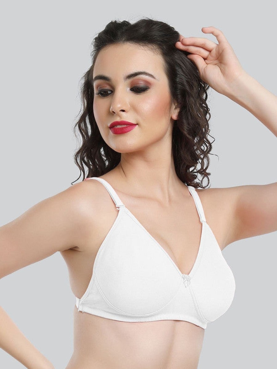 Bra Lovable | Lovable Non Padded Non Wired Full Coverage Bra Le-230 White