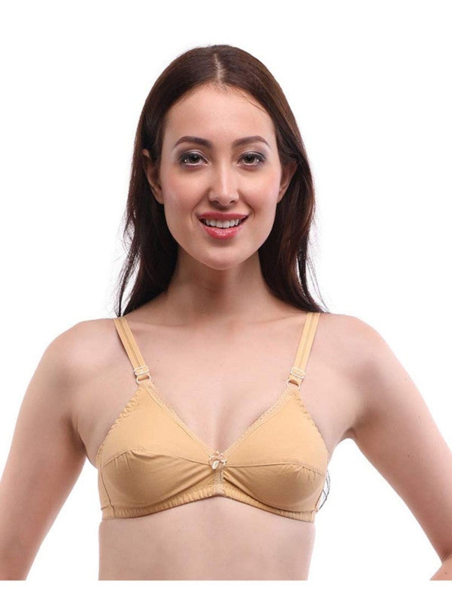 Bra Daisy Dee | Daisy Dee Skin Non Padded Non Wired Full Coverage Bra Angella_Skin Beige