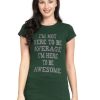 Sportswear Lovable | Women Green Regular Fit Solid Top - Crew Neck Tee Print-Og Olive