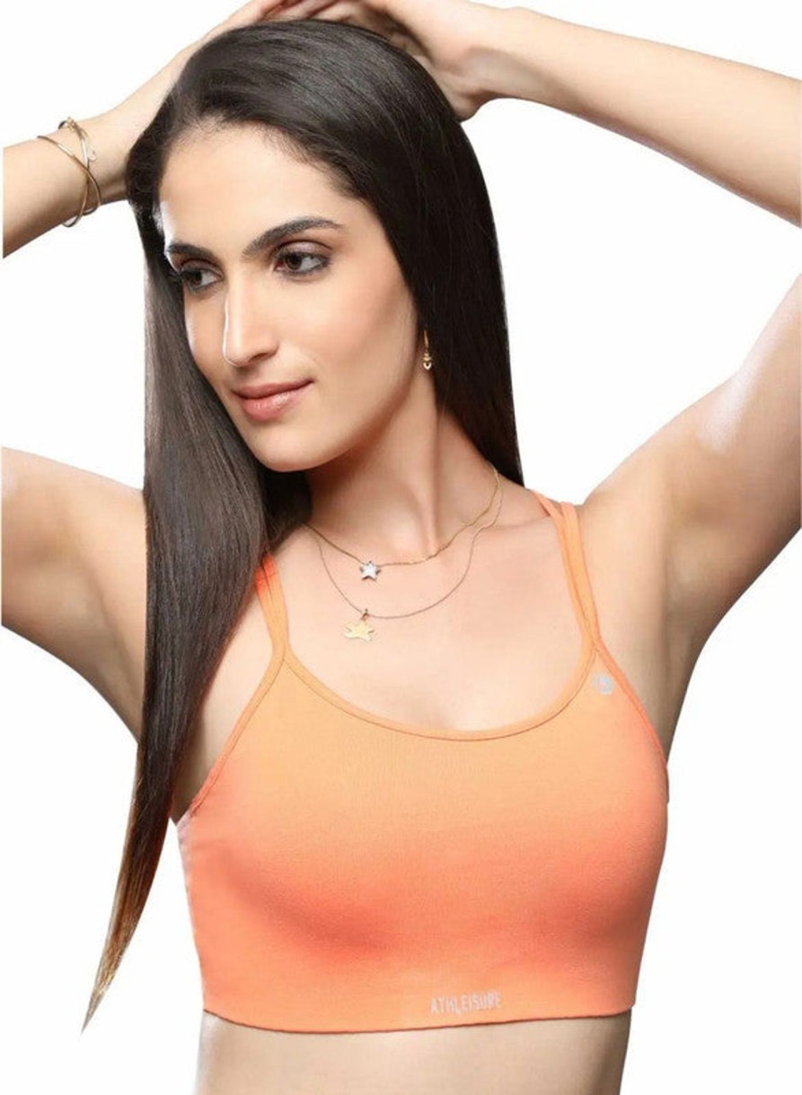 Sportswear Lovable | Lovable Apricot Non Padded Non Wired Full Coverage Bra Lte-Sports-Bra-Apricot Pink