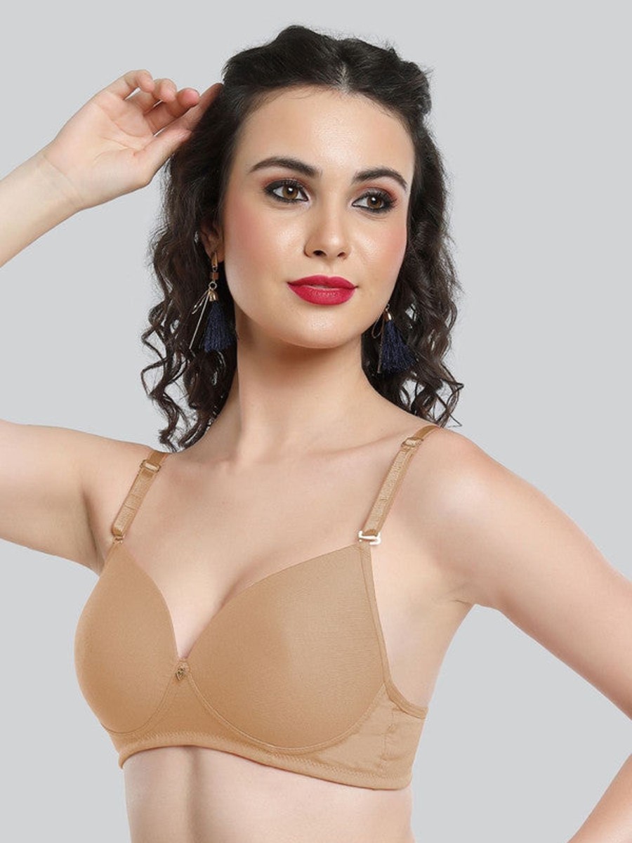 Bra Lovable | Lovable Skin Padded Non Wired 3/4Th Coverage Bra Le-227-Skin Beige