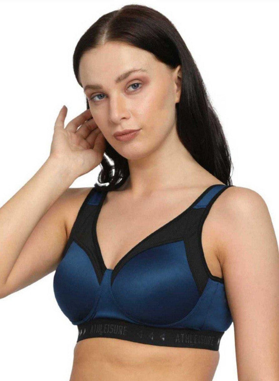 Sportswear Lovable | Lovable Aqua Padded Non Wired Full Coverage Bra Energy Bra-Aqua Blue