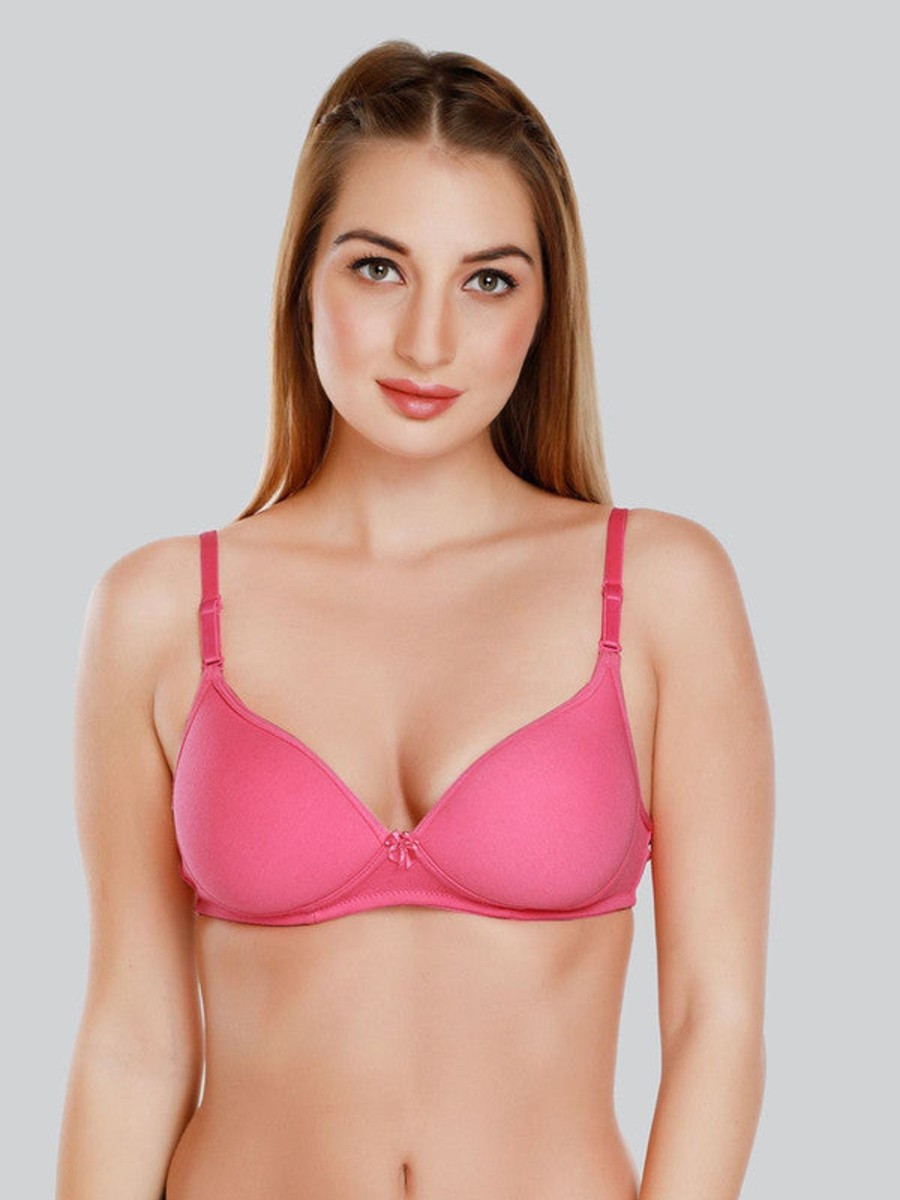 Bra Daisy Dee | Daisy Dee Rose Padded Non Wired 3/4Th Coverage Everyday Bra Nmsti_R. Pink