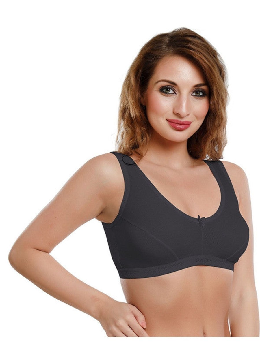 Bra Daisy Dee | Daisy Dee Non Padded Non Wired Full Coverage Sports Bra Nlra_ Black