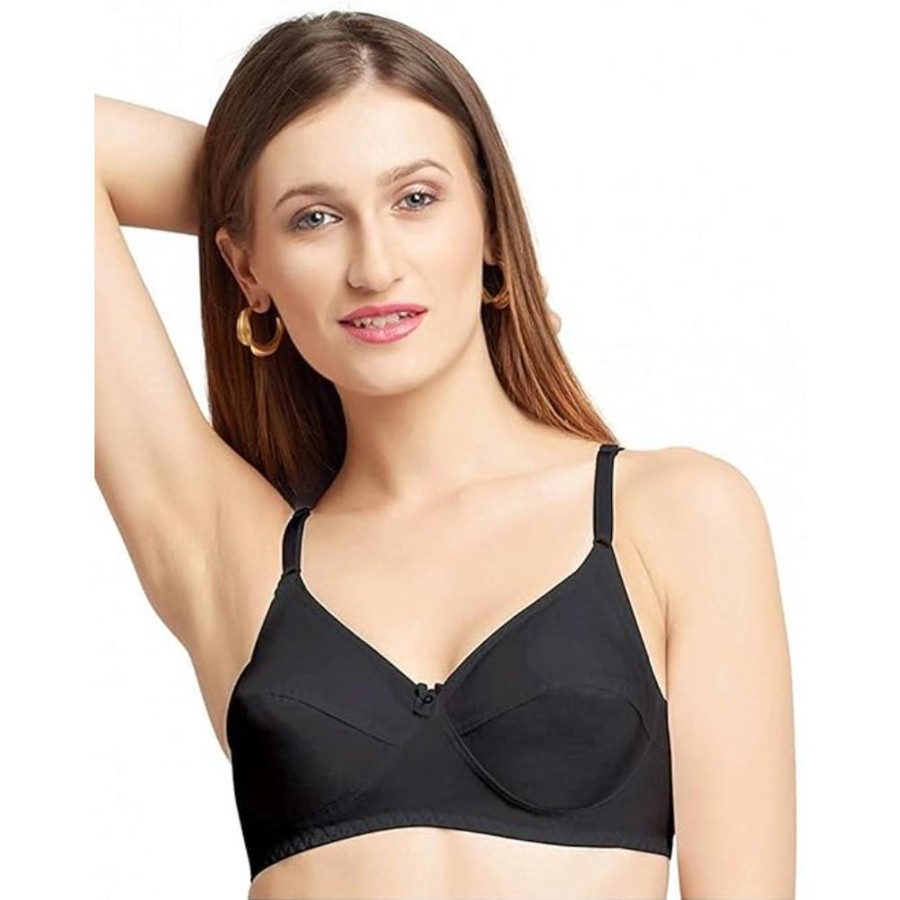 Bra Daisy Dee | Daisy Dee Non Padded Non Wired Full Coverage Bra Nmeln_ Black