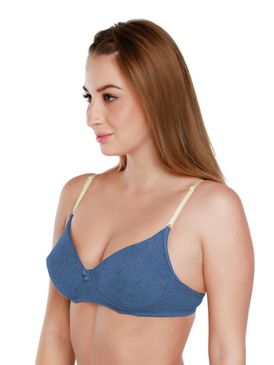 Bra Daisy Dee | Daisy Dee Denim Padded Non Wired Full Coverage Bra Njzz_D. Blue