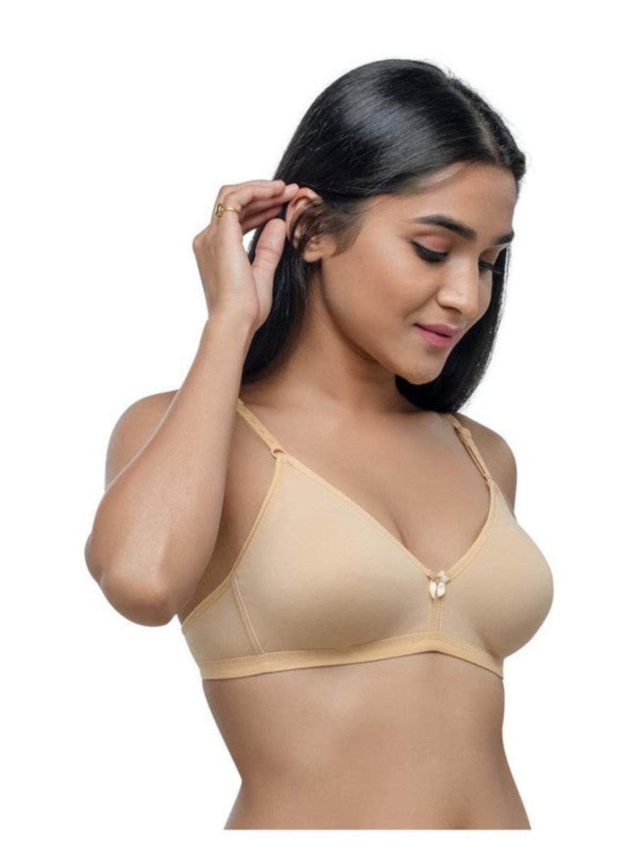 Bra Daisy Dee | Daisy Dee Skin Non Padded Non Wired Full Coverage Bra Nadr_Skin Beige