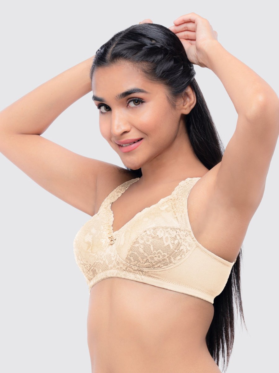 Bra Lovable | Lovable Cream Non Padded Non Wired Full Coverage Bra Original-Cream Beige