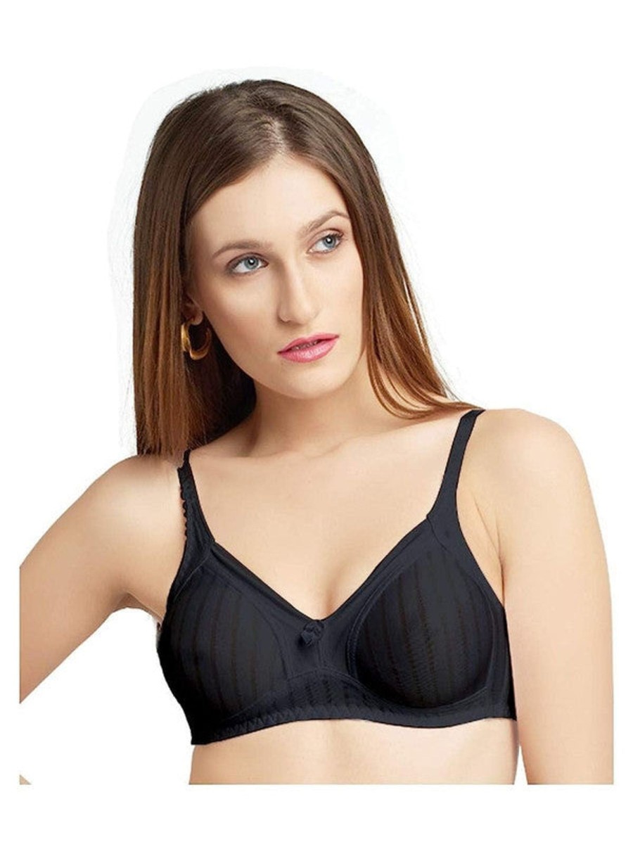 Bra Daisy Dee | Daisy Dee Non Padded Non Wired Full Coverage Bra Nsprstr _ Black