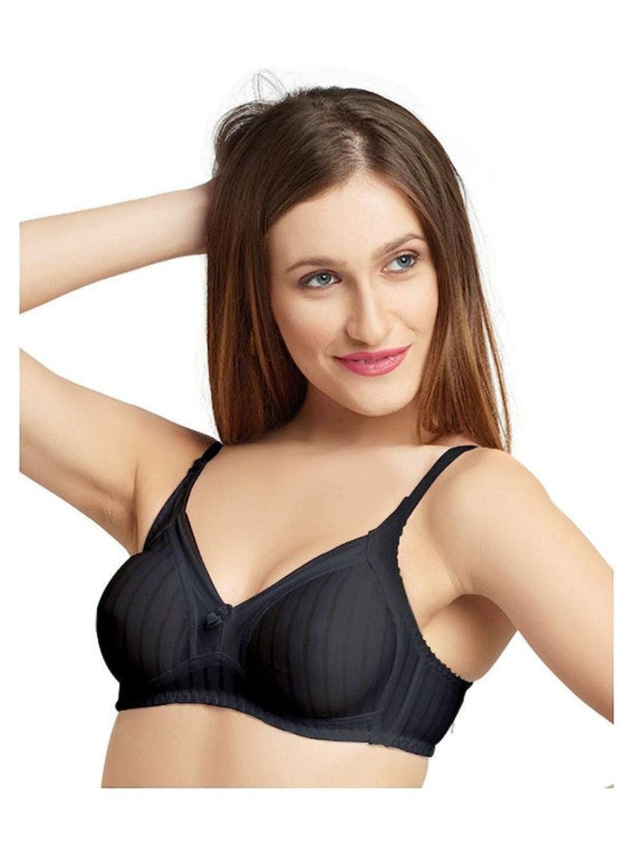 Bra Daisy Dee | Daisy Dee Non Padded Non Wired Full Coverage Bra Nsprstr _ Black