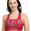 Sportswear Lovable | Lovable Fushcia Padded Non Wired Full Coverage Sports Bra Mantra Print-Fuchsia Pink