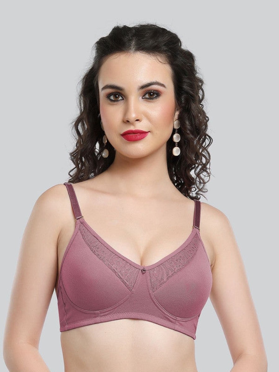 Bra Lovable | Lovable Antic-Rose Padded Non Wired Full Coverage Bra Le-225-Antic-Rose Pink