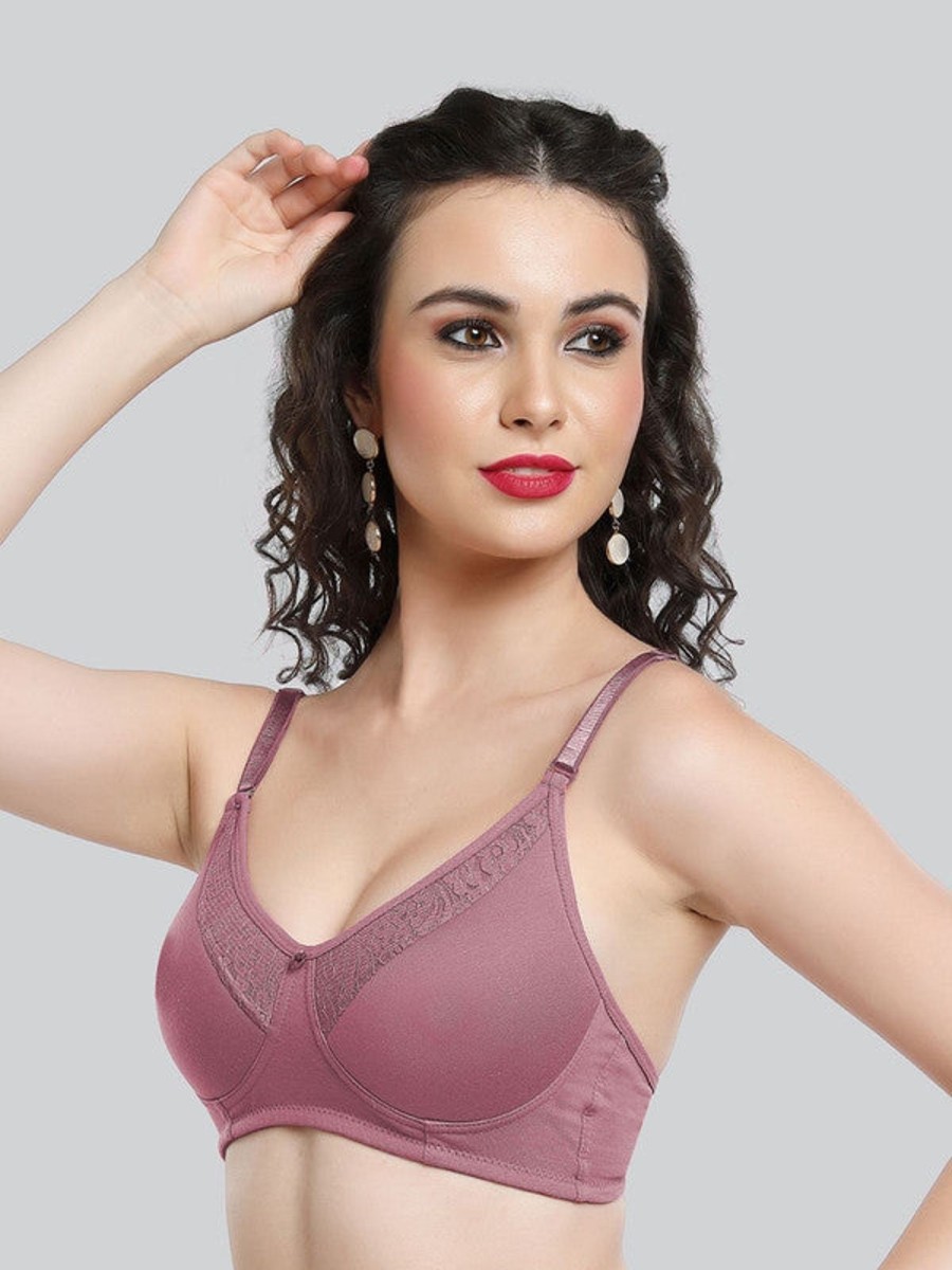 Bra Lovable | Lovable Antic-Rose Padded Non Wired Full Coverage Bra Le-225-Antic-Rose Pink