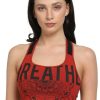 Bra Lovable | Lovable Padded Non Wired Full Coverage Sports Bra Mantra-Print Orange