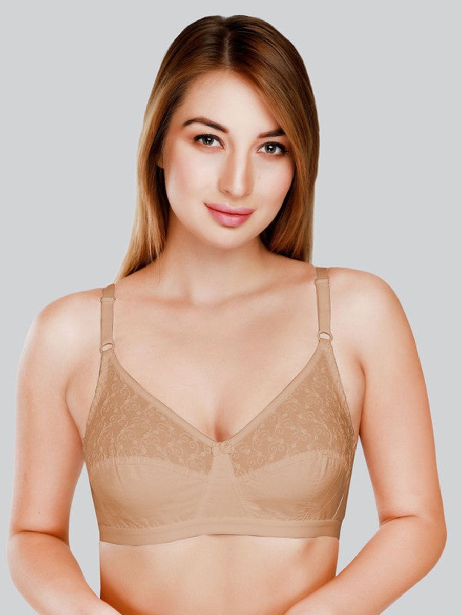 Bra Daisy Dee | Daisy Dee Skin Non Padded Non Wired Full Coverage Bra Nilignce_Skin Beige