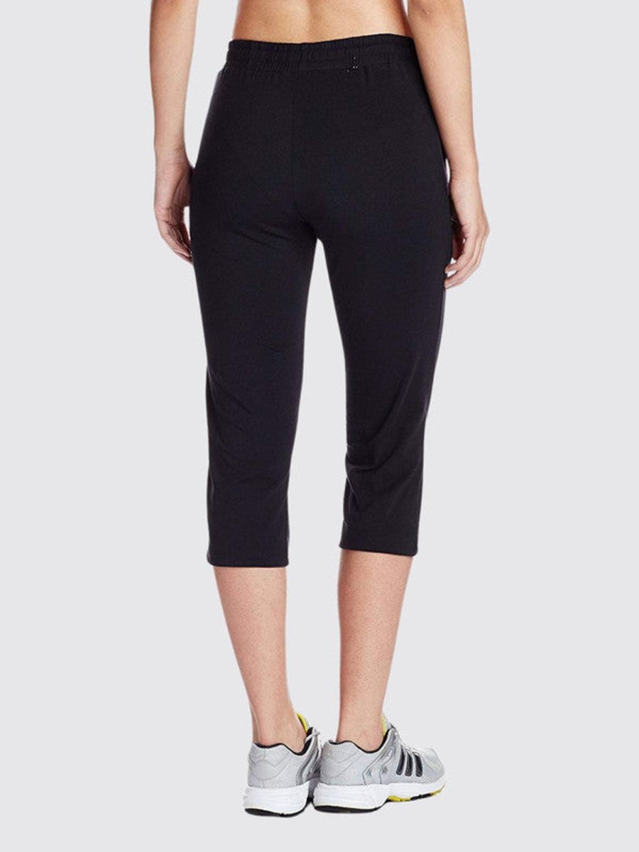 Sportswear Lovable | Women Solid Capri At-Easecapri_ Black