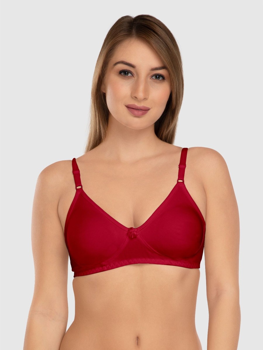 Bra Daisy Dee | Daisy Dee Dark Non Padded Non Wired Full Coverage Bra Nlbla_D. Maroon