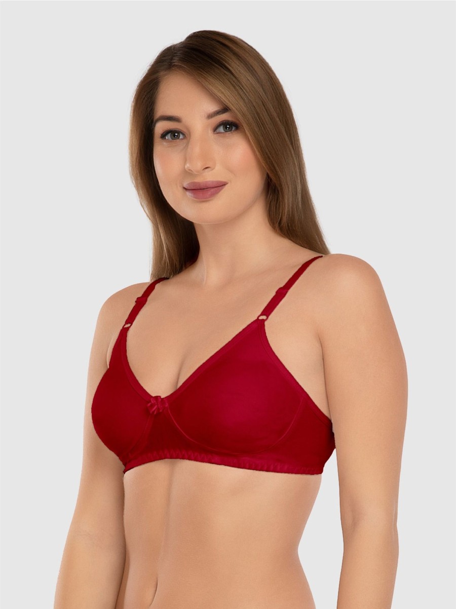 Bra Daisy Dee | Daisy Dee Dark Non Padded Non Wired Full Coverage Bra Nlbla_D. Maroon