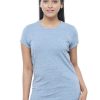 Sportswear Lovable | Women Ink Regular Fit Solid Top - Crew Neck Tee-Slm-Ib Blue