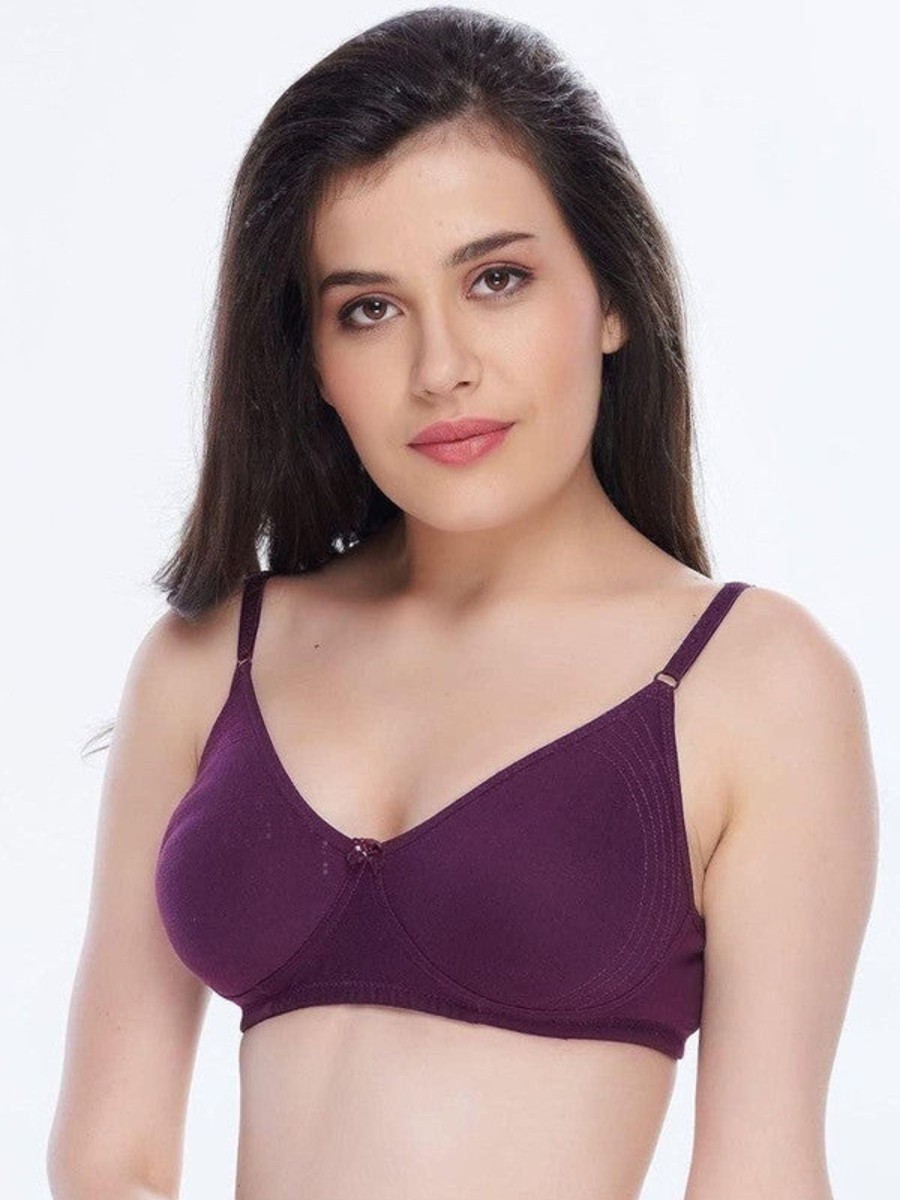 Bra Daisy Dee | Daisy Dee Wine Padded Non Wired Full Coverage Bra M'Perial_Wine Purple