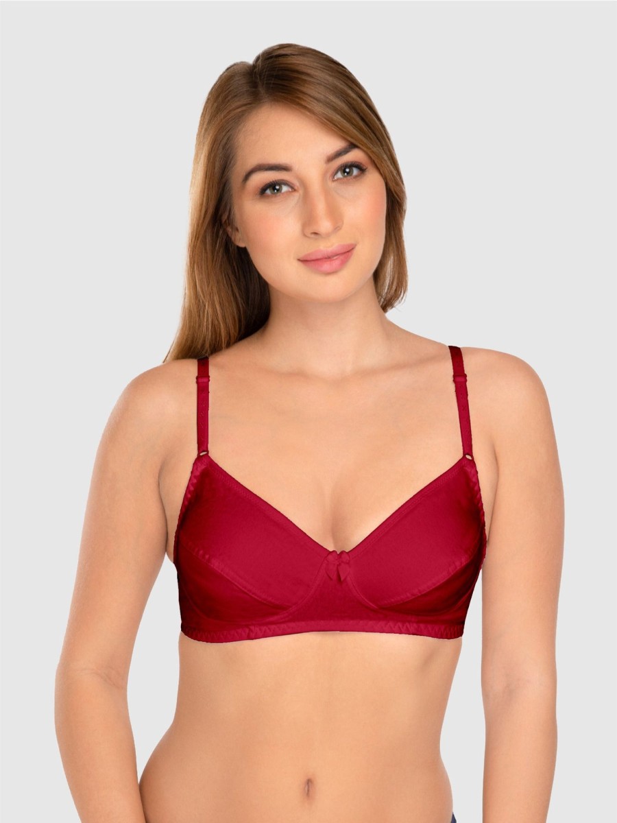 Bra Daisy Dee | Daisy Dee Non Padded Non Wired Full Coverage Bra Nclbr_ Maroon