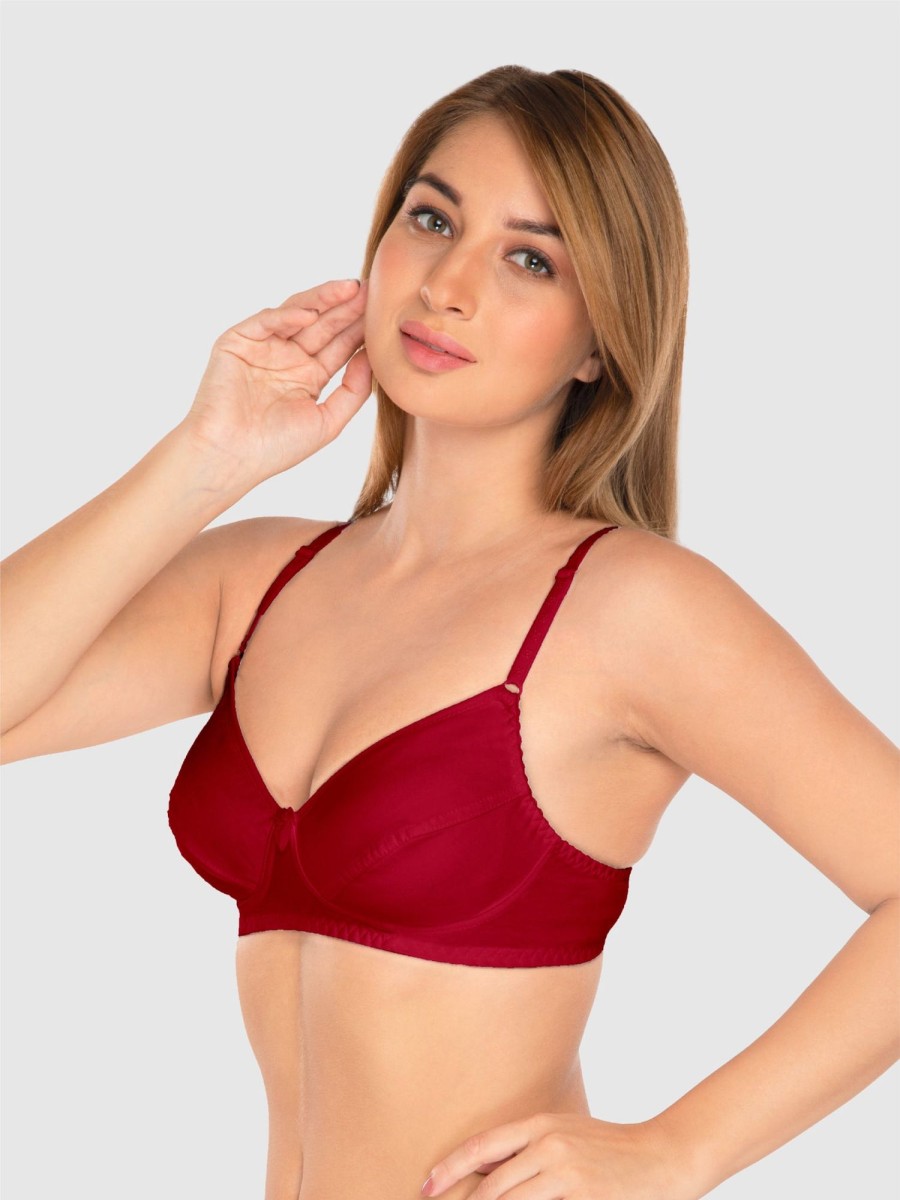 Bra Daisy Dee | Daisy Dee Non Padded Non Wired Full Coverage Bra Nclbr_ Maroon