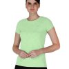 Sportswear Lovable | Women Forest Regular Fit Solid Top - 4W-Cruiser Tee-Fg Green