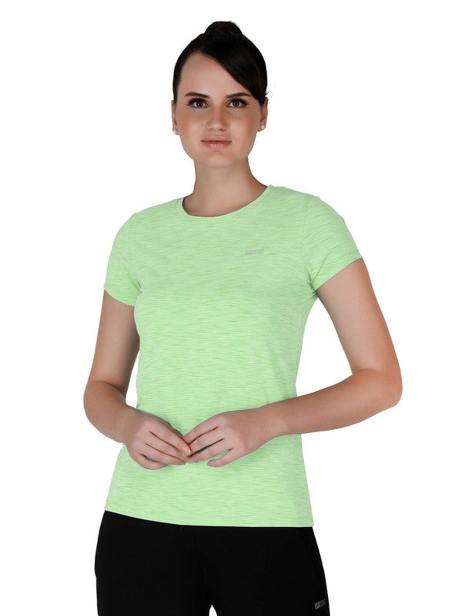 Sportswear Lovable | Women Forest Regular Fit Solid Top - 4W-Cruiser Tee-Fg Green