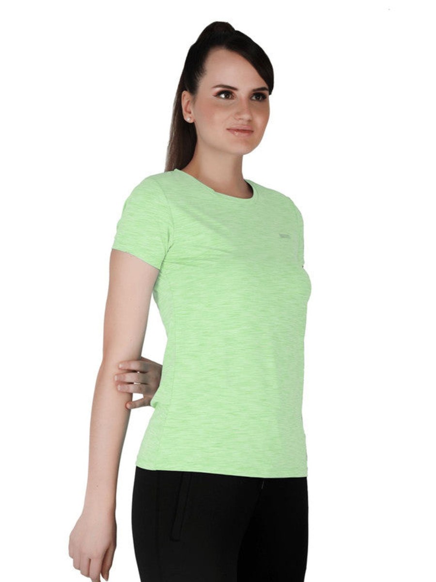 Sportswear Lovable | Women Forest Regular Fit Solid Top - 4W-Cruiser Tee-Fg Green