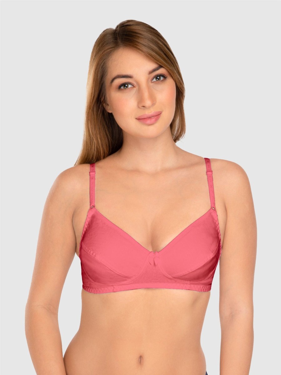 Bra Daisy Dee | Daisy Dee Carrot Non Padded Non Wired Full Coverage Bra Nclbr_Carrot Coral