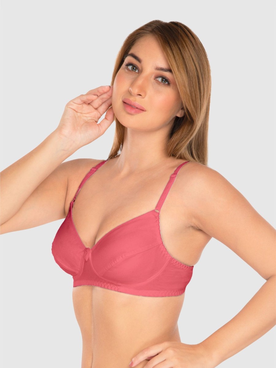 Bra Daisy Dee | Daisy Dee Carrot Non Padded Non Wired Full Coverage Bra Nclbr_Carrot Coral