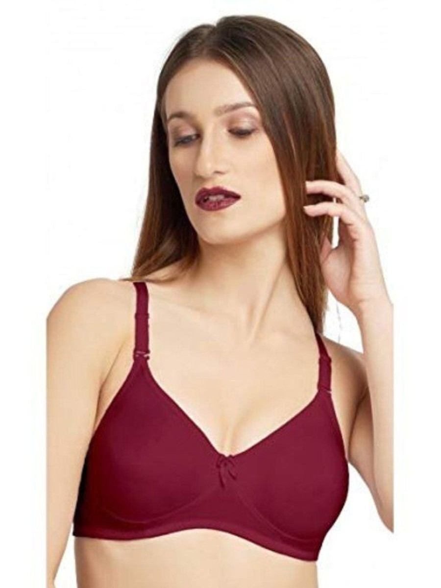 Bra Daisy Dee | Daisy Dee Dark Non Padded Non Wired Full Coverage Bra Nesprt_D. Maroon