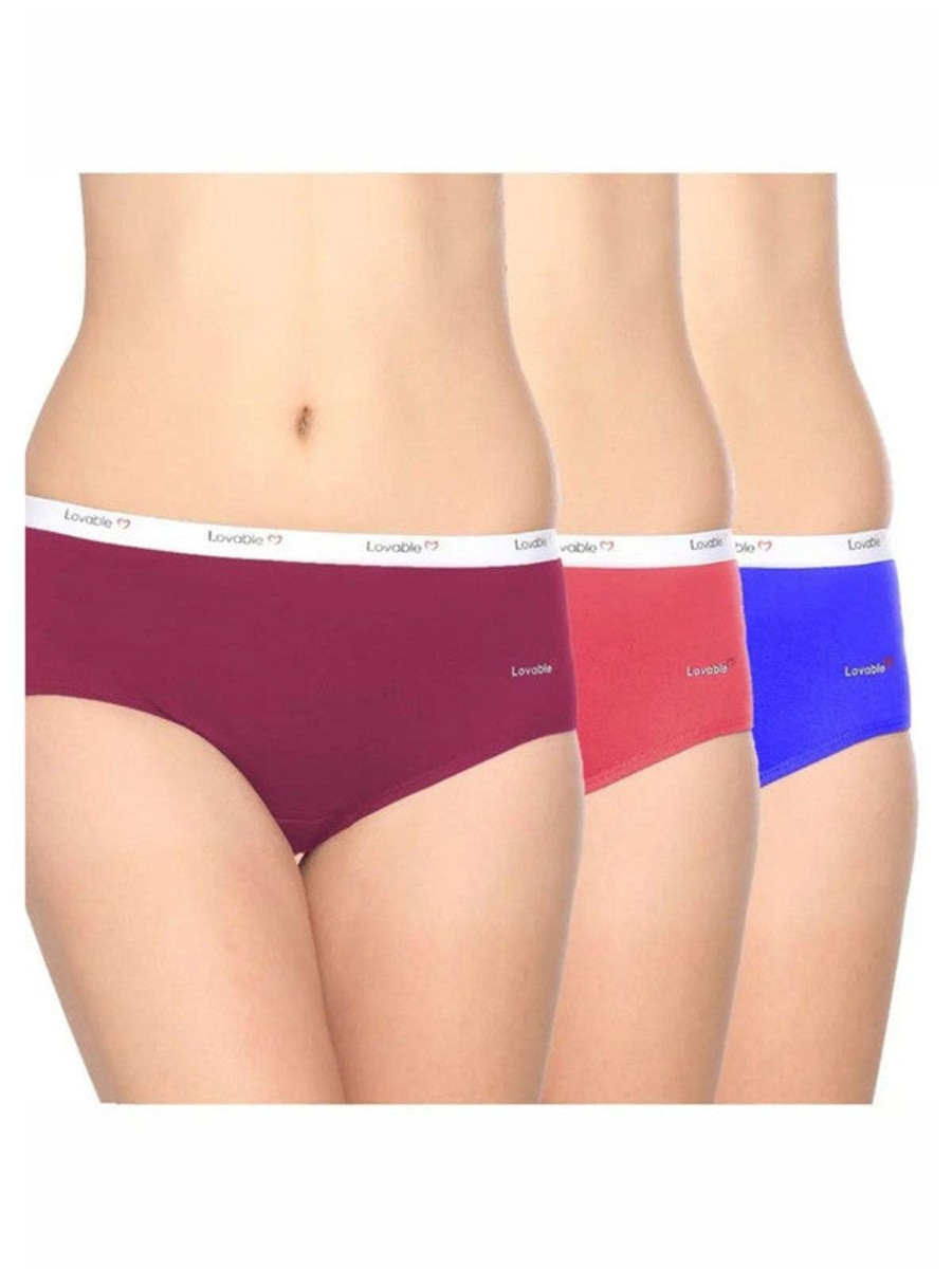 Panty Lovable | Women Assorted Solid Hipster Panty - Cozyhipster-Assorted Multicolor