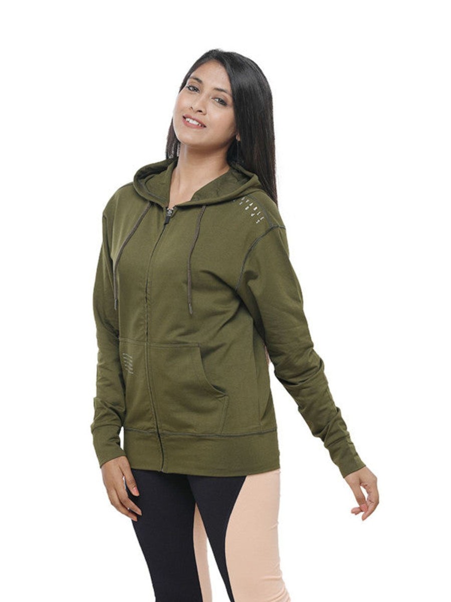 Winterwear Lovable | Women Solid Jackets Essential Jacket_ Olive