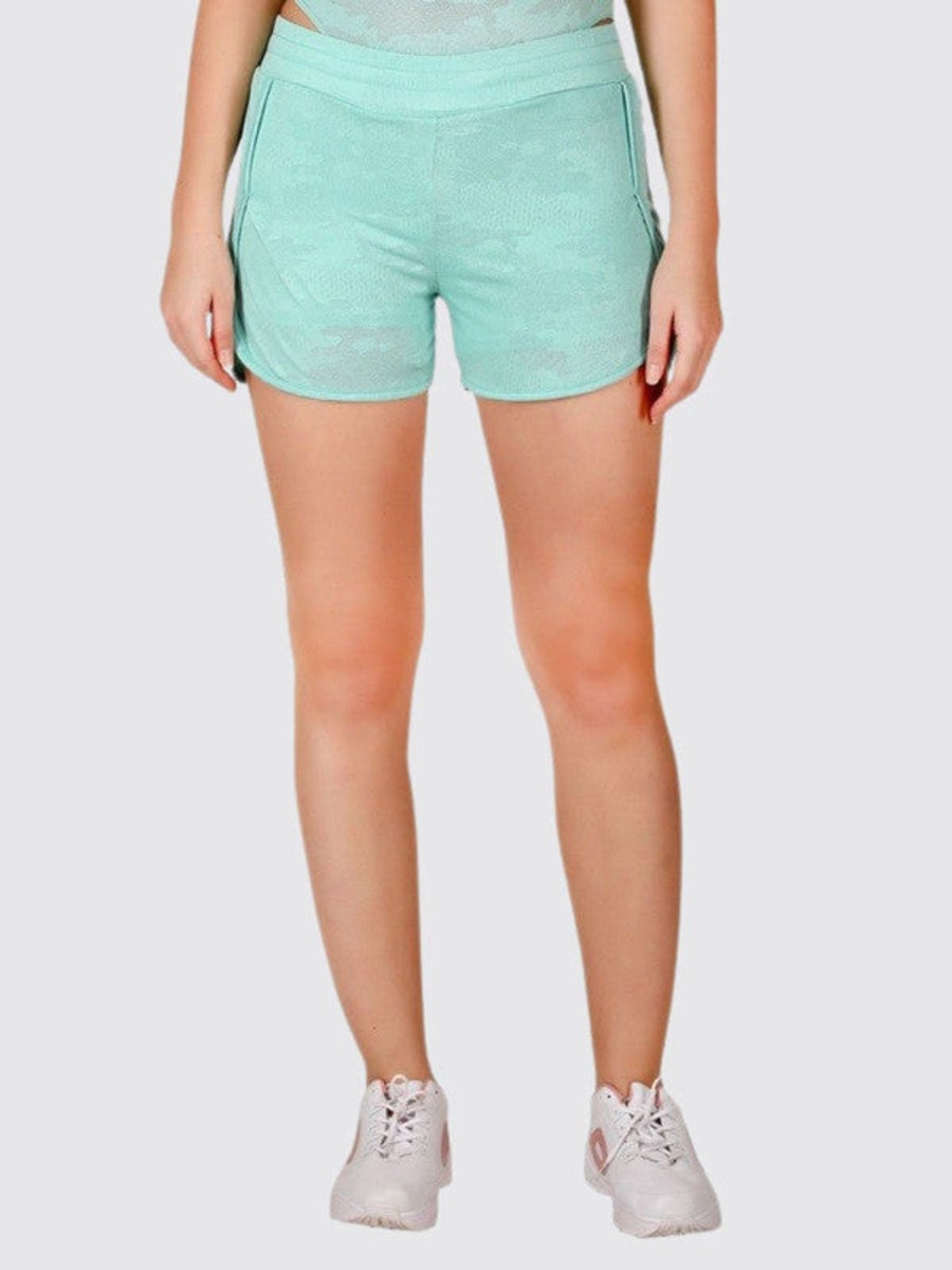 Sportswear Lovable | Women Aqua Solid Shorts Adventure Short_Aq Cyan