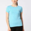 Sportswear Lovable | Women Marine Solid Top - 4W-Cruiser Tee-Mb Blue