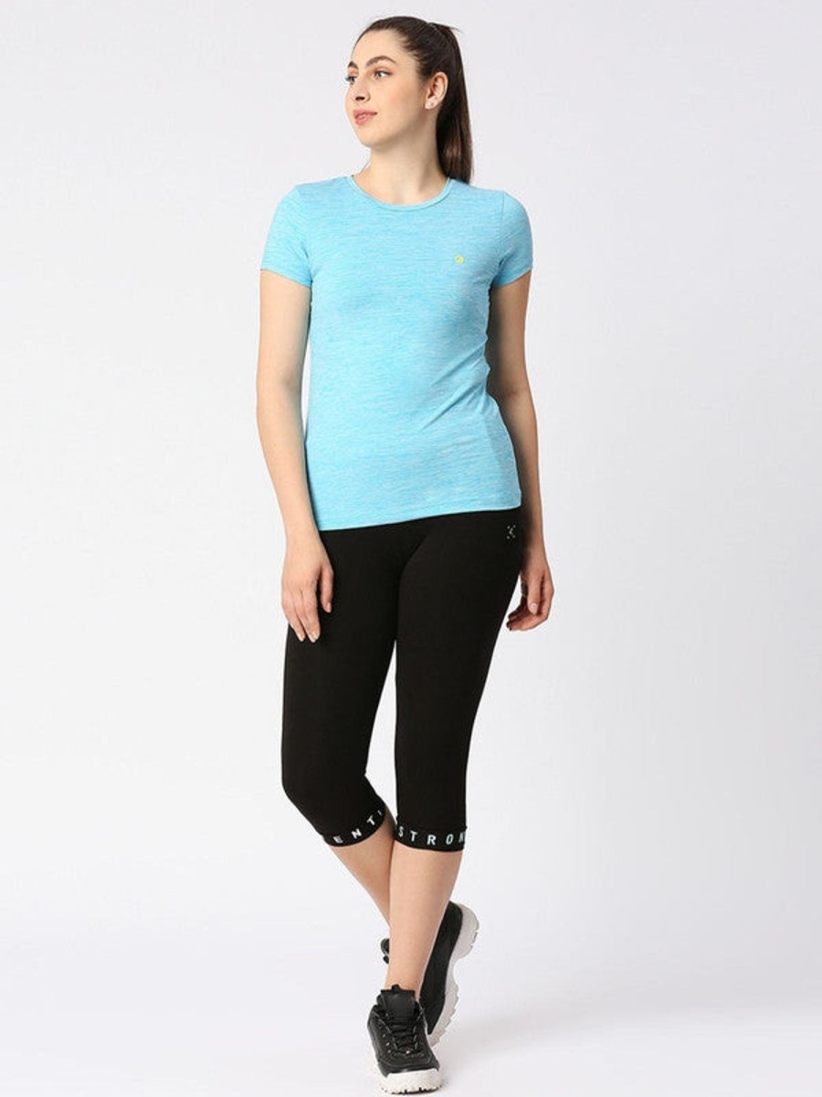 Sportswear Lovable | Women Marine Solid Top - 4W-Cruiser Tee-Mb Blue