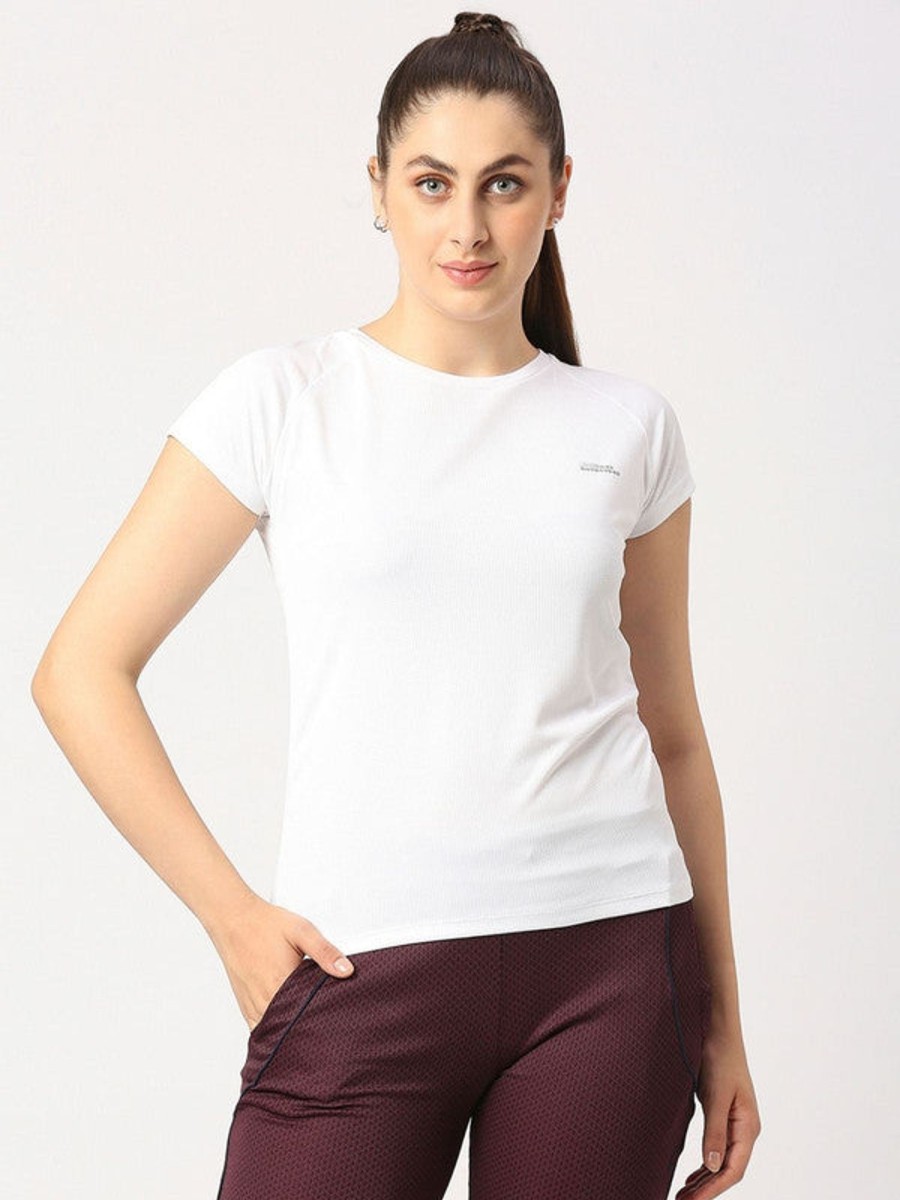 Sportswear Lovable | Women Solid Top - Adventure Tee Mk-Wh White