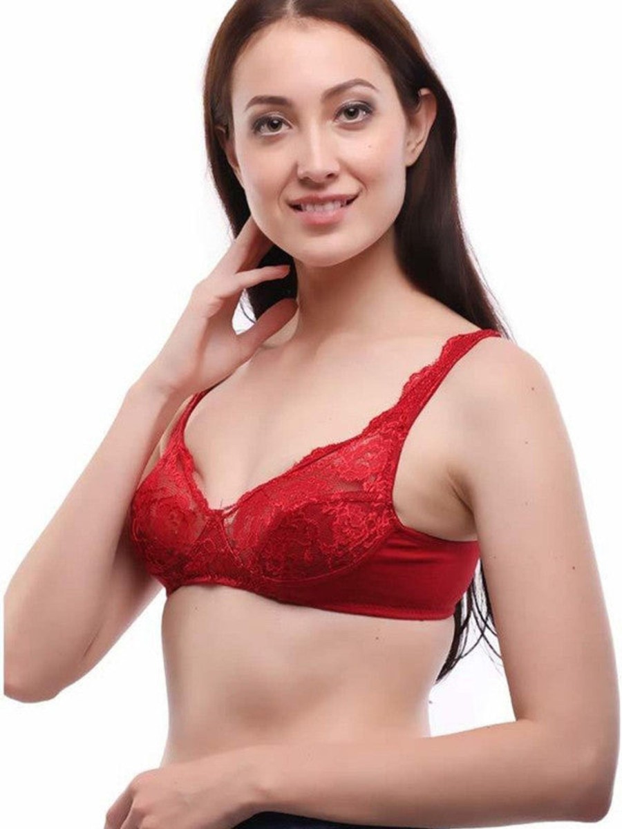 Bra Lovable | Lovable Non Padded Non Wired Full Coverage Bra L0596_ Maroon